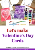 Art Lesson - Let's make Valen﻿tine's Day Cards