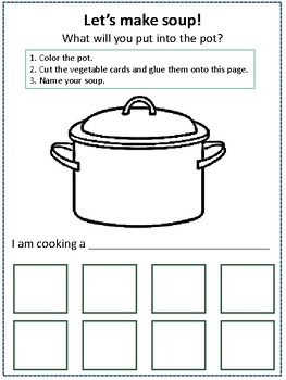 Distant Learning - "Let's make soup" PreK-Gr.1 Workbook: Math, Literacy