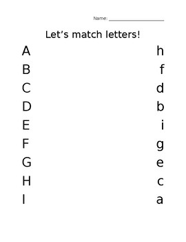 Let's match letters by Rabia Saher | TPT