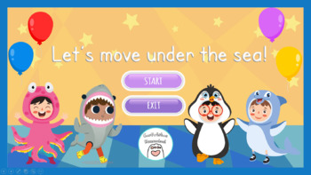 Preview of Let's move under the sea | Movement PowerPoint | Move Like Sea Animals