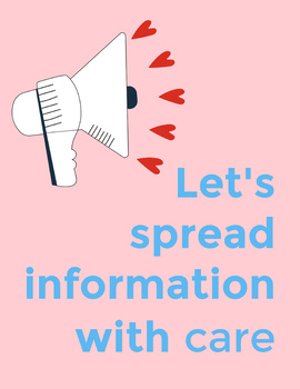 Preview of Let's spread information with care graphic pink