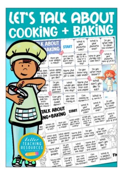 Preview of Let´s talk about... COOKING AND BAKING English, ESL conversation / speaking game