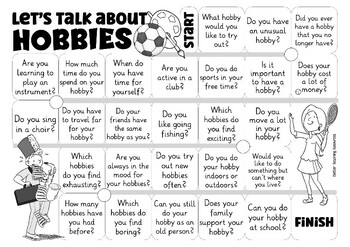 Let's talk about... hobbies and leisure activities English ESL speaking game