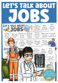 Preview of Let's talk about... jobs / professions English ESL speaking game