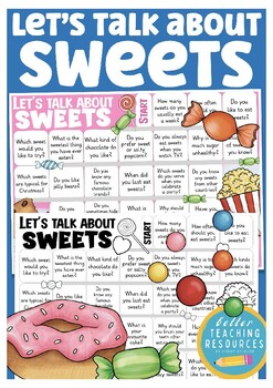 Preview of Let's talk about... sweets / candy (food) English ESL speaking game