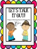 Let's talk it out script for restorative chat between stud