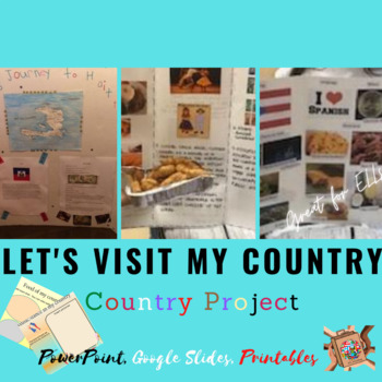 Preview of Let's visit my country! ELLs/ELD/EFL/ESOL| Spanish, Haitian Creole, Portuguese