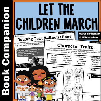 Preview of Let the Children March Book Companion Activities for Black History Month