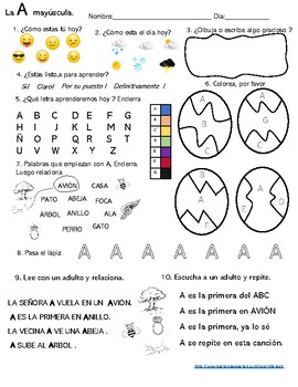 Letra Mayuscula Y Minuscula Teaching Resources | TPT
