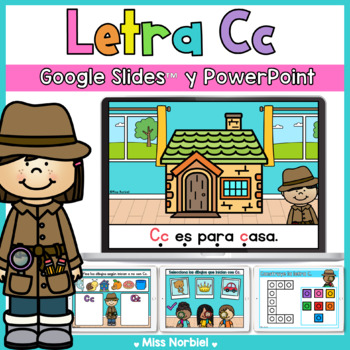 Preview of Letra C para Google Classroom™ | Sonidos ca co cu |  Letra de la semana