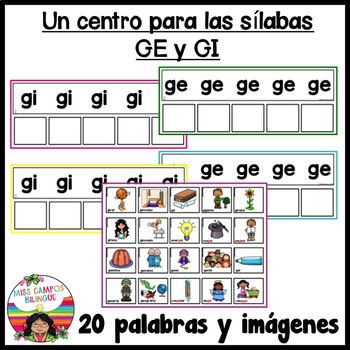 Letra G g Suave Silabas ge, gi by Miss Campos | Teachers Pay Teachers