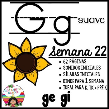 Letra G g Suave Silabas ge, gi by Miss Campos | TPT