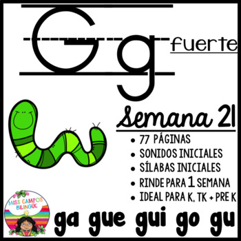 Preview of G g Fuerte Silabas ga, gue, gui, go, gu