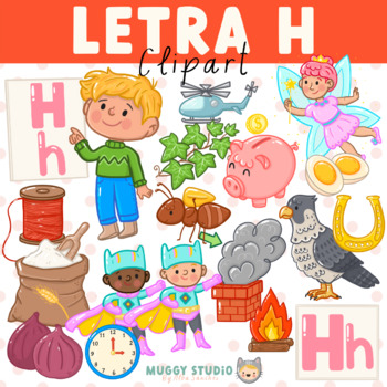 Letra H Clipart by Muggy Studio | TPT