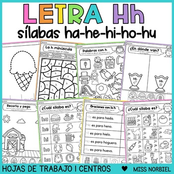 Letra H | Sílabas con H ha he hi ho hu | Spanish Letter of the week H