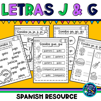 Preview of Letra Jj y Gg en español