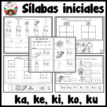 Letra K Silabas KA KE KI KO KU by Miss Campos | Teachers Pay Teachers