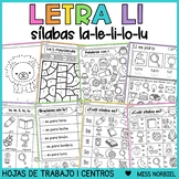 Letra L | Sílabas con L la le li lo lu | Spanish Letter of