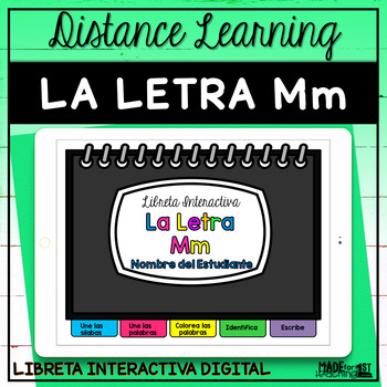 Preview of Letra Mm libreta interactiva digital – Distance Learning PowerPoint