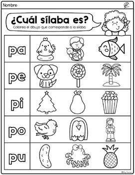 Letra P | Sílabas con p pa pe pi po pu | Spanish Letter of the week P