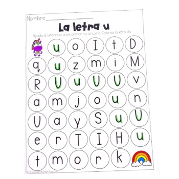Letra Uu - Letter Uu Spanish by Jorja's Dual Language Classroom | TPT