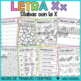 Letra X | Sílabas con X | Spanish Letter of the week X