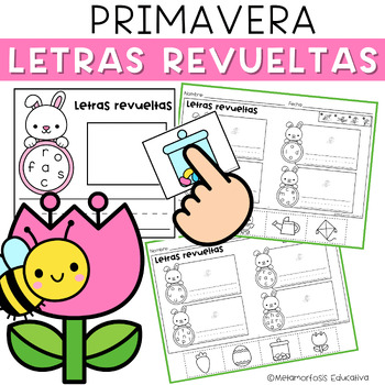 Preview of Letras Revueltas de Primavera y Pascua - Spring Scrambled Letters in Spanish