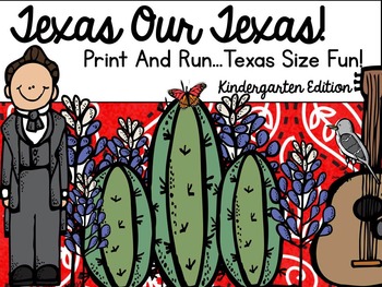 Preview of Let's Celebrate Texas Our Texas Print And Go!