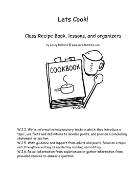 Create Your Own Class Recipe Book (Recipe Cards, Measurement Charts, Recipes)  - Classful