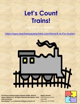 Preview of Let's Count Trains!  Interactive Reader
