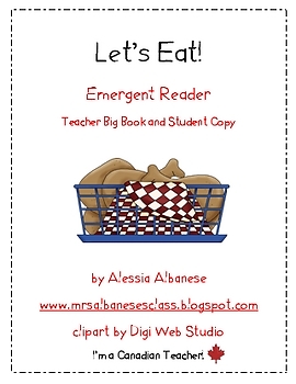 Preview of Let's Eat! Teacher Big Book and Student Emergent Reader - FREEBIE!