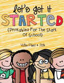 Beginning of the Year Printables for Kindergarten