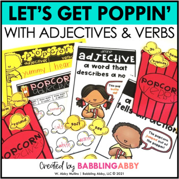 Preview of Adjectives and Verbs Parts of Speech Activities for Kindergarten and First Grade