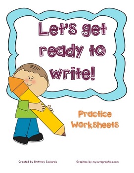Preview of Let's Get Ready to Write Tracing Practice Worksheets