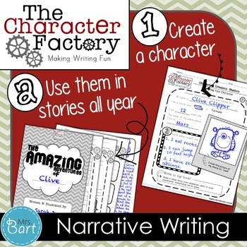 Preview of Narrative Writing Project: Let's Go Camping! {Character Factory}