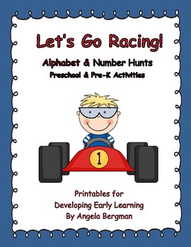 Preview of Let's Go Racing ~ Alphabet and Number Hunts