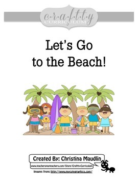 Preview of Let's Go To The Beach (Interactive Book)