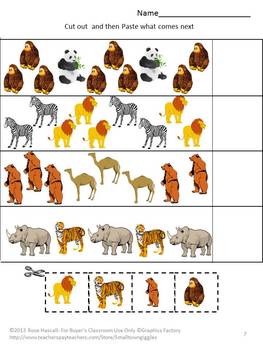 zoo animals worksheets kindergarten literacy math distance