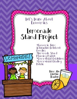 Preview of Let's Learn About Economics!  Lemonade Stand Project