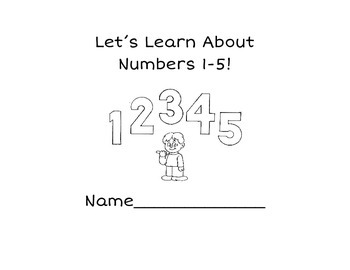 Preview of Let's Learn About Numbers 1-5 Printable Book