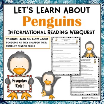 Preview of Penguins Webquest Informational Reading Worksheet Research Worksheets