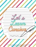 Let's Learn Cursive I: Teaching Cursive Handwriting Workbook