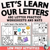 Alphabet Mats and Worksheets