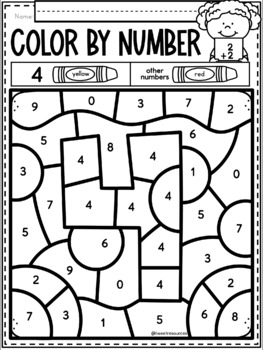 numbers 1 10 no prep math printables bundle for kindergarten by tweet