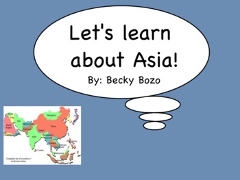 Preview of Let's Learn about Asia