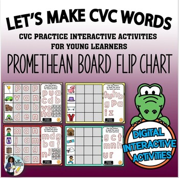Preview of Let’s Make CVC Words Interactive Promethean Flipchart