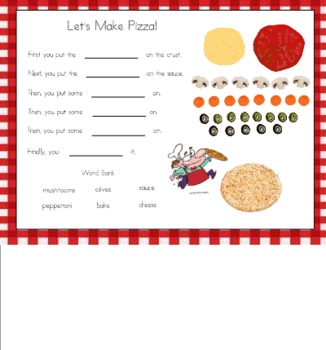 Preview of Let's Make Pizza for the SMART Board