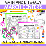 March Literacy Centers and Math Centers for Kindergarten