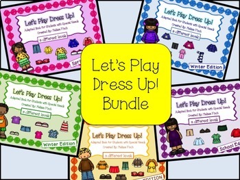 Preview of Let's Play Dress-up: Seasons Bundle- Adapted Books for Students with Autism