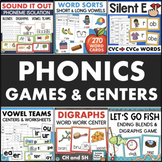 1st 2nd Grade Phonics Games Word Work Literacy Stations Re